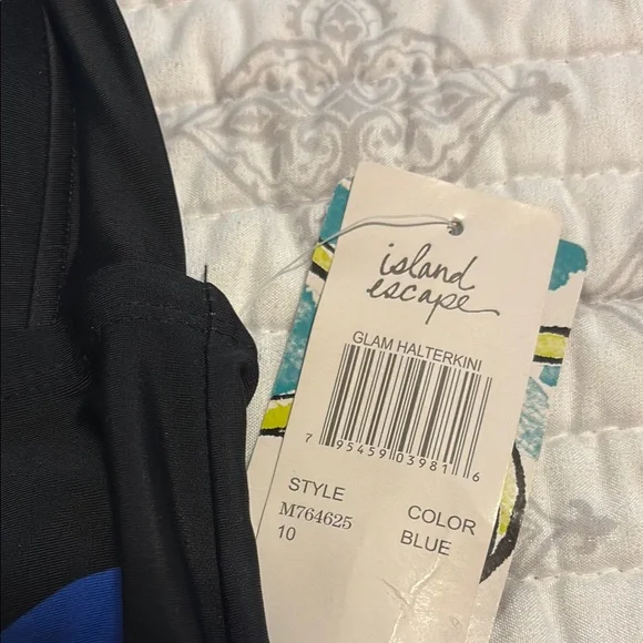 Floral Halter Swim Top - Picture 2 of 6